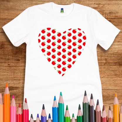 Apples Heart Teacher Shirt - teachngear