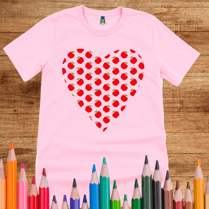 Apples Heart Teacher Shirt - teachngear