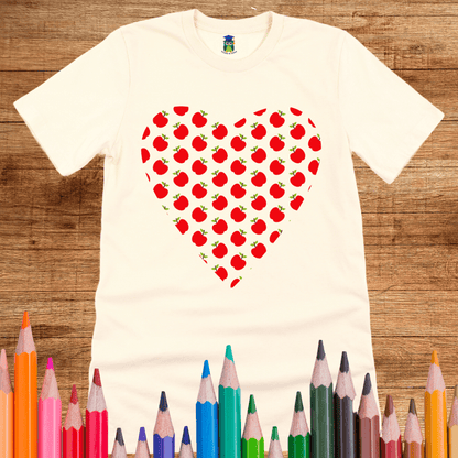 Apples Heart Teacher Shirt - teachngear