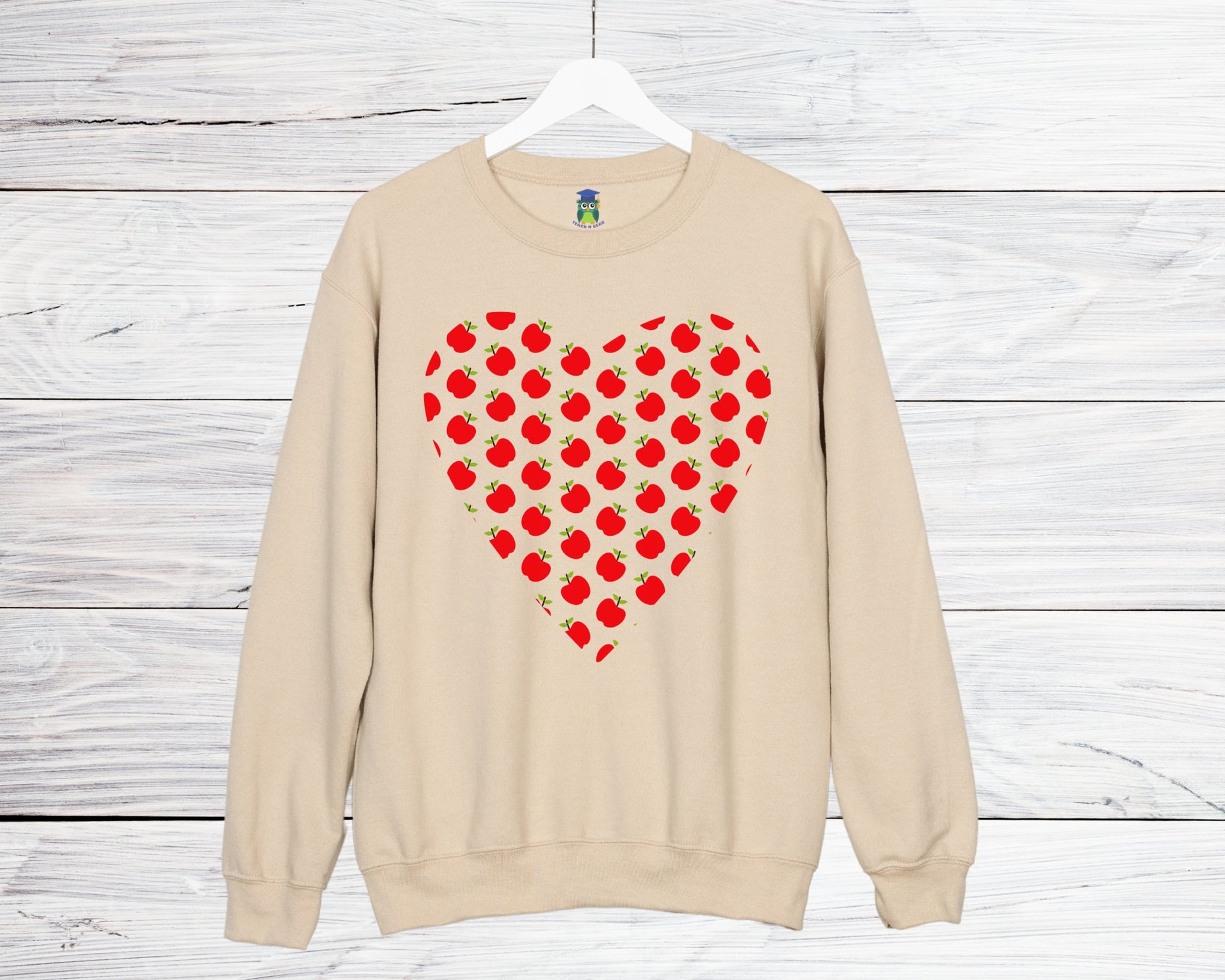 Apples Heart Teacher Sweatshirt - teachngear