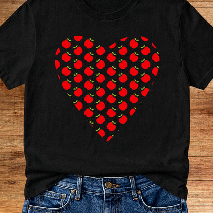 Apples Heart Teacher T-Shirt - teachngear