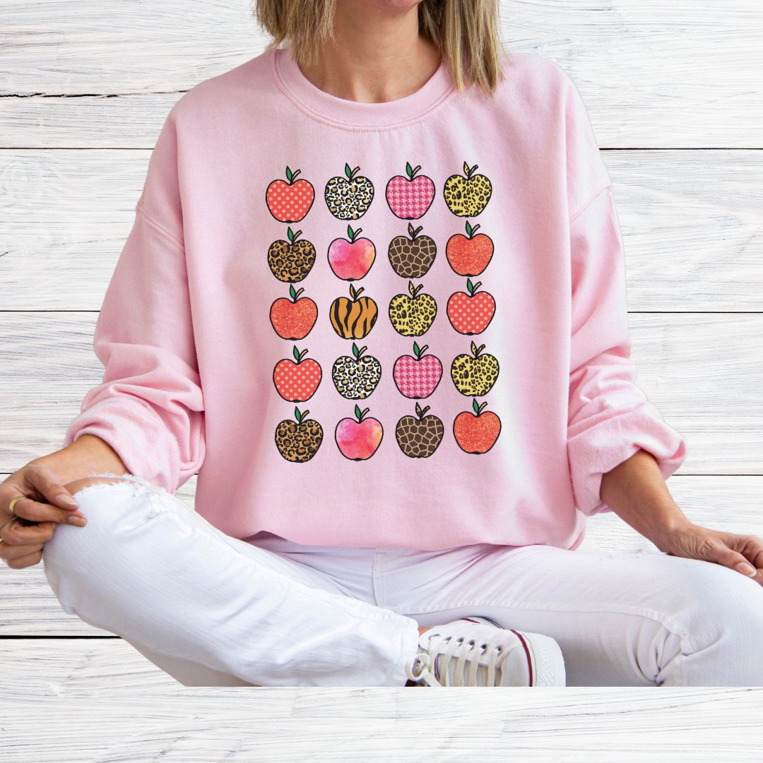 Apples Teacher Sweatshirt - teachngear