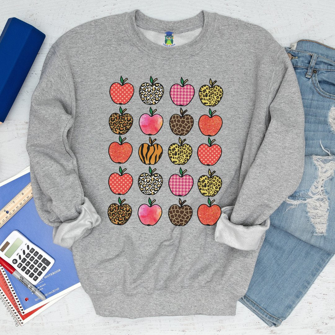 Apples Teacher Sweatshirt - teachngear