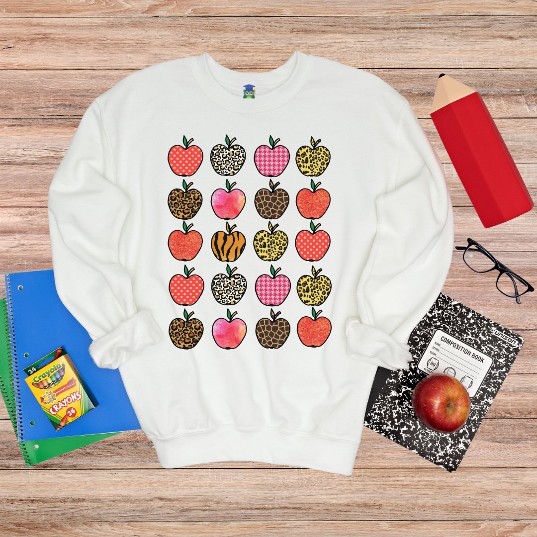 Apples Teacher Sweatshirt - teachngear