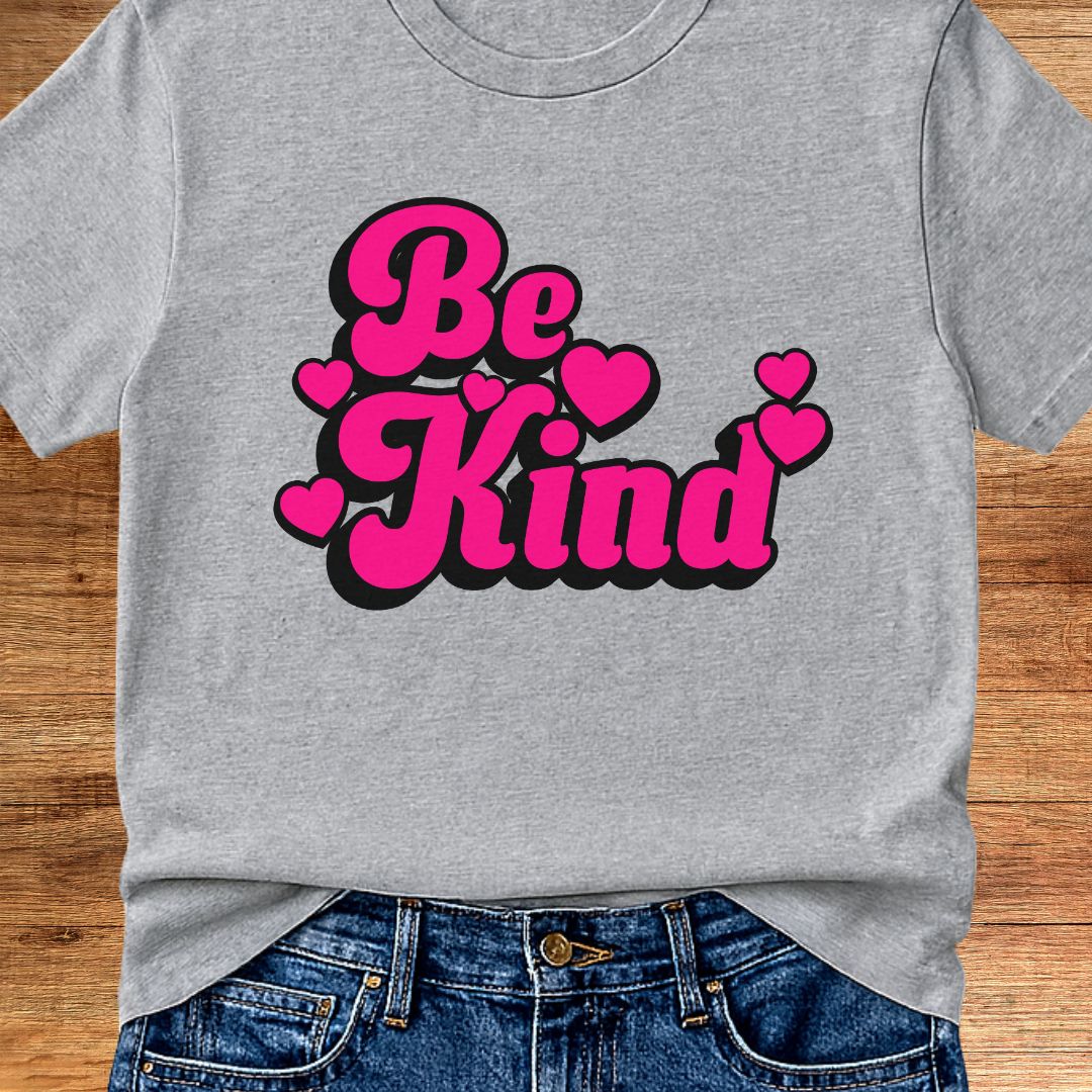 Be Kind Pink Teacher T-Shirt - teachngear
