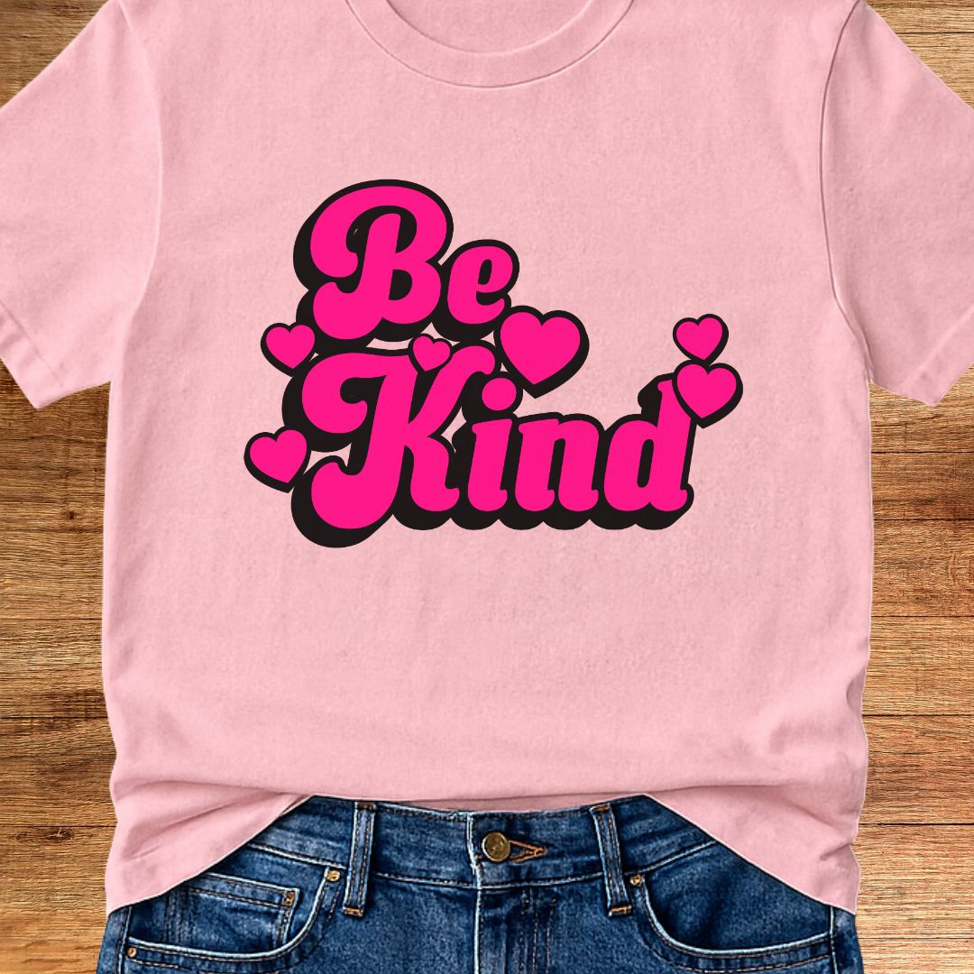 Be Kind Pink Teacher T-Shirt - teachngear