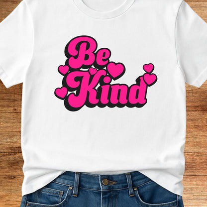 Be Kind Pink Teacher T-Shirt - teachngear