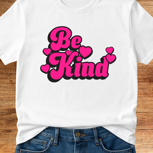 Be Kind Pink Teacher T-Shirt - teachngear