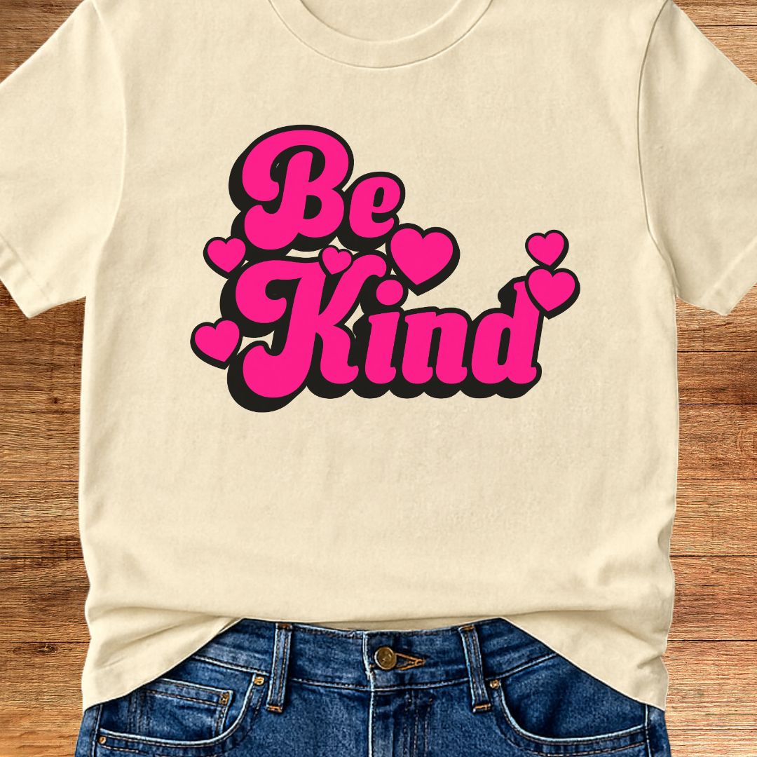 Be Kind Pink Teacher T-Shirt - teachngear