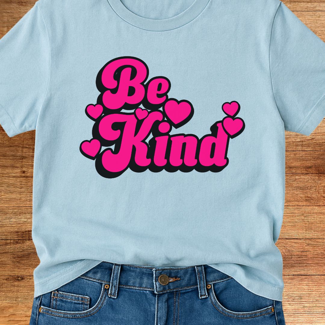 Be Kind Pink Teacher T-Shirt - teachngear
