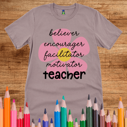 Believer, Encourager, Teacher Shirt - teachngear
