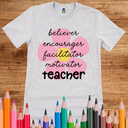 Believer, Encourager, Teacher Shirt - teachngear