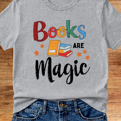 Books are Magic Teacher T-Shirt - teachngear