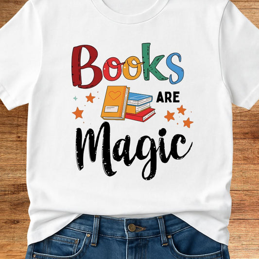Books are Magic Teacher T-Shirt - teachngear
