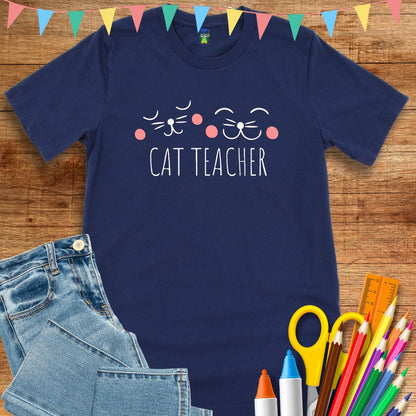Cat Teacher T-Shirt - teachngear