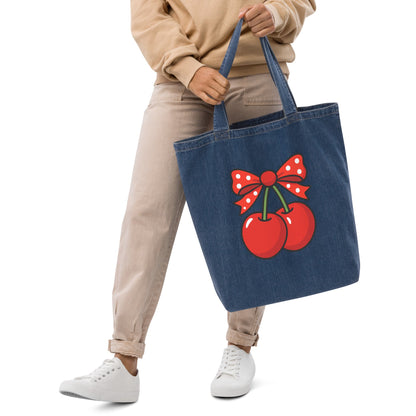 Cherries Organic Denim Teacher Carryall - teachngear