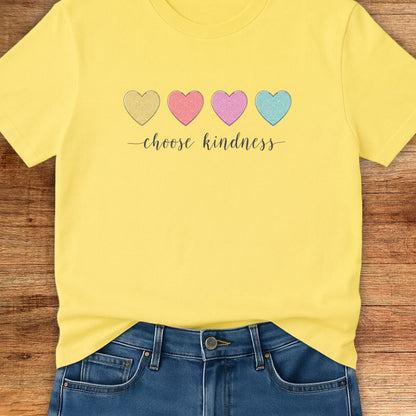Choose Kindness Mini Hearts Teacher T-Shirt - teachngear