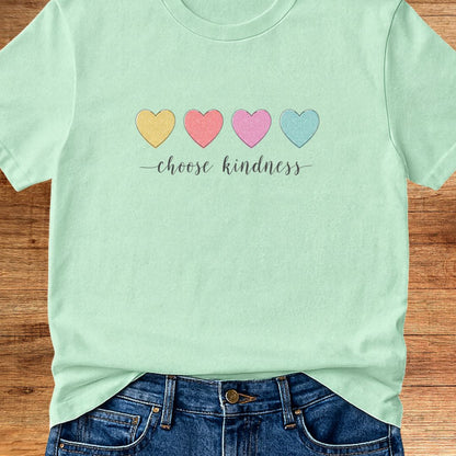 Choose Kindness Mini Hearts Teacher T-Shirt - teachngear