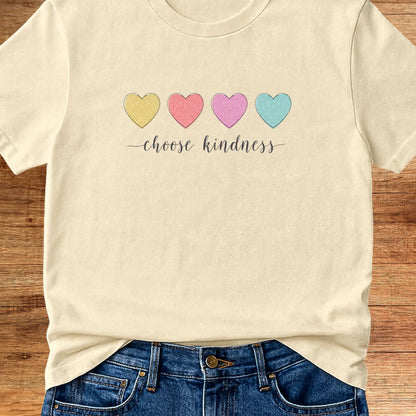 Choose Kindness Mini Hearts Teacher T-Shirt - teachngear