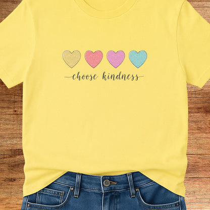 Choose Kindness Mini Hearts Teacher T-Shirt - teachngear