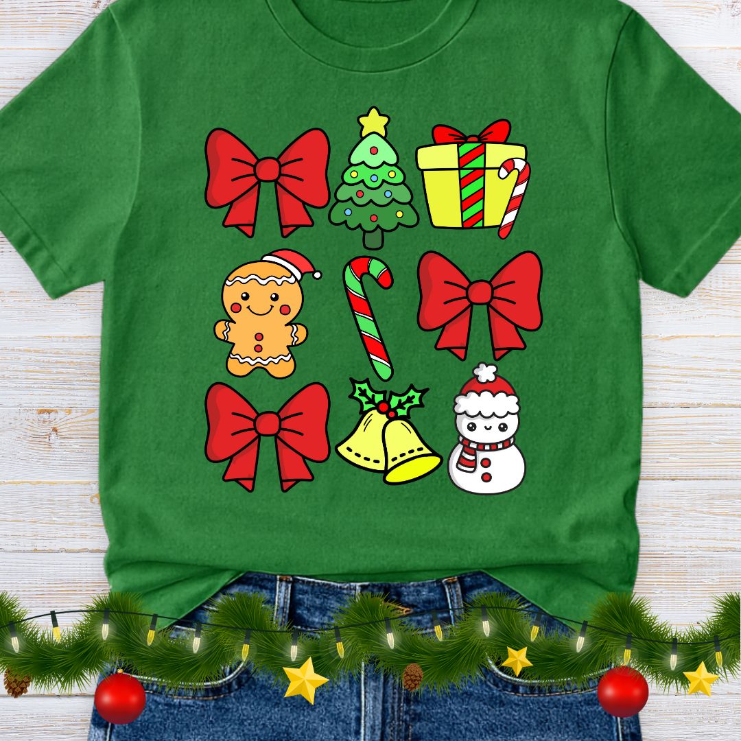 Christmas Icons Teacher Shirt - teachngear