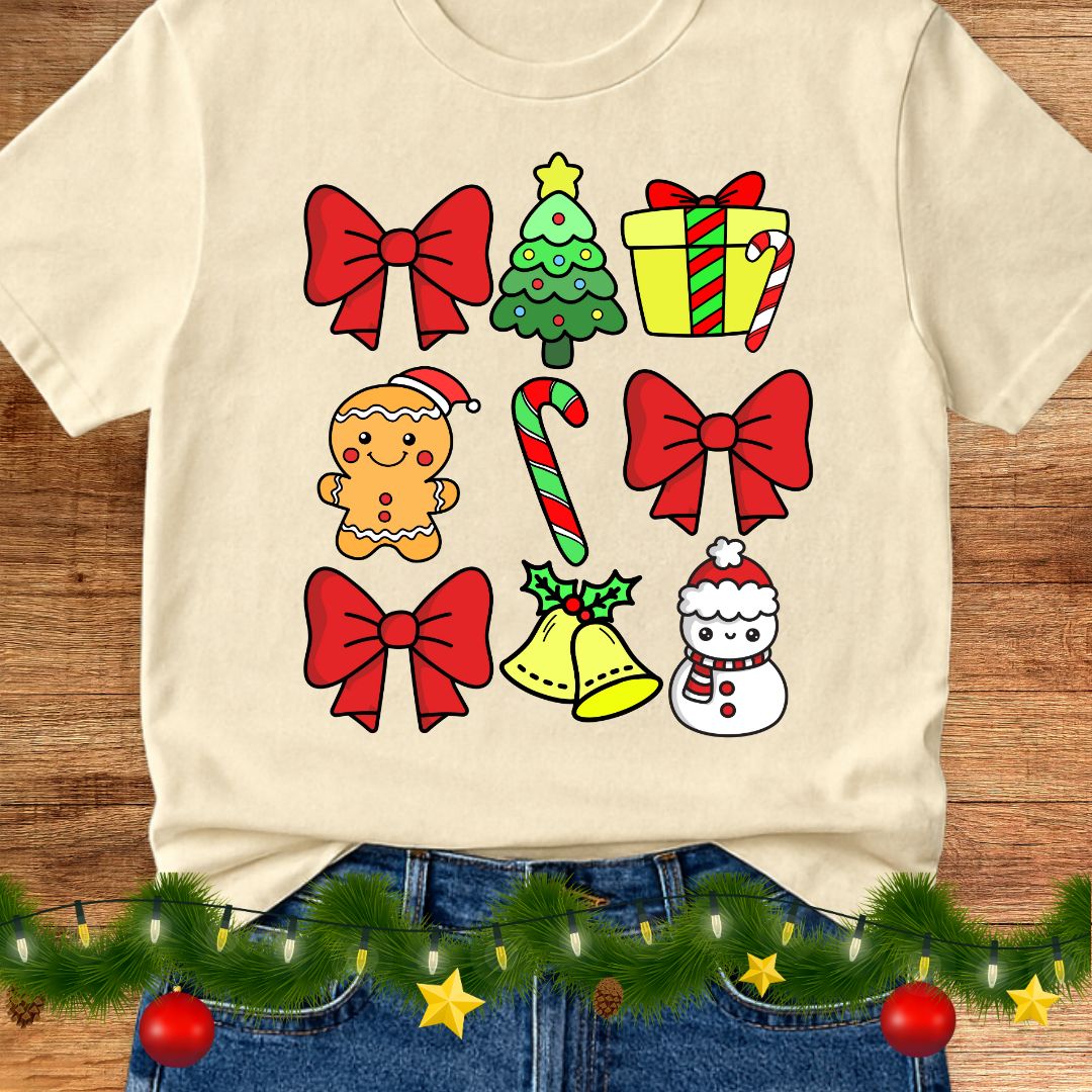 Christmas Icons Teacher Shirt - teachngear