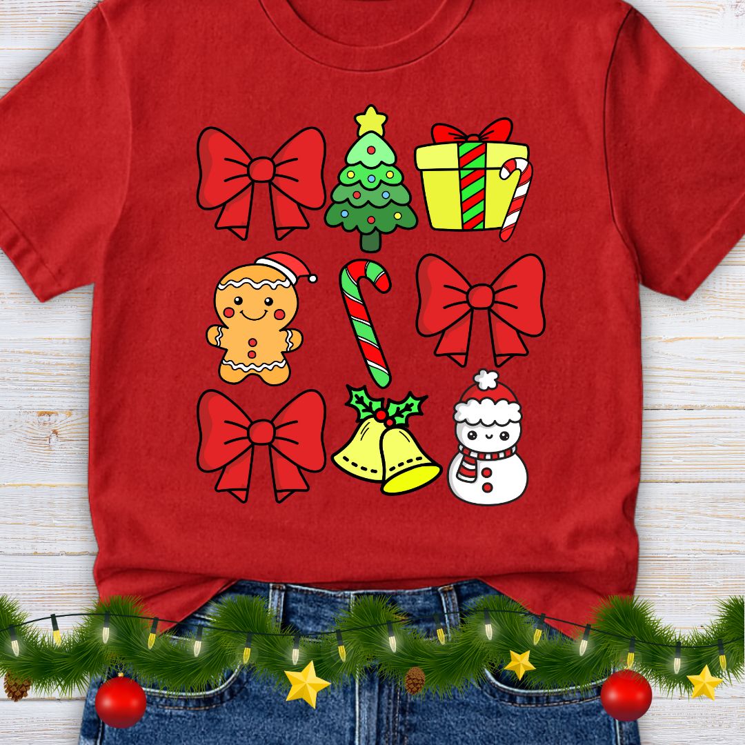 Christmas Icons Teacher Shirt - teachngear