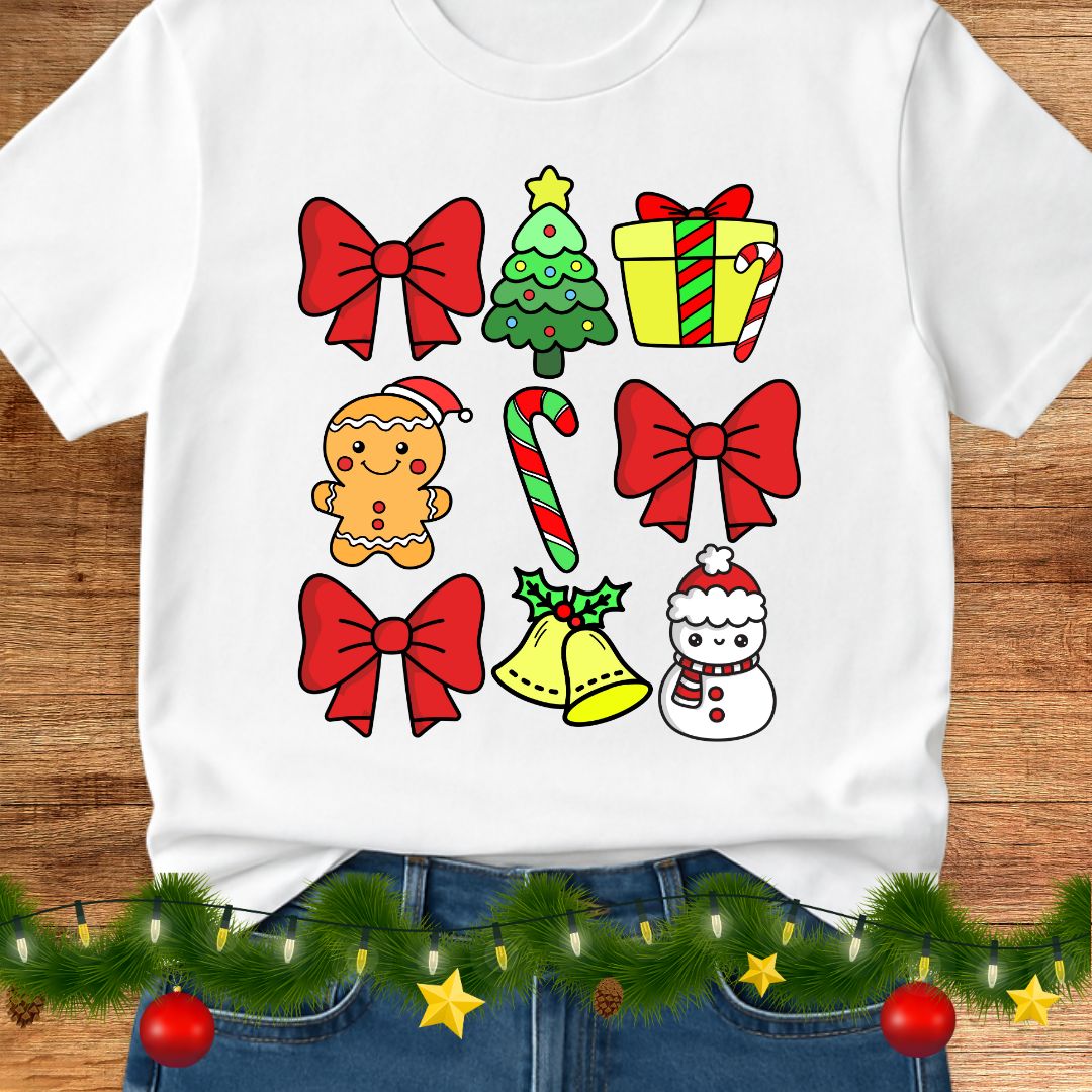 Christmas Icons Teacher Shirt - teachngear