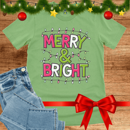 Christmas Merry and Bright Teacher Shirt - teachngear