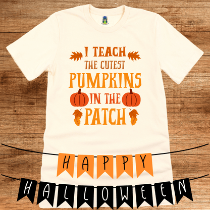 Cutest Pumpkins in the Patch Halloween Teacher Shirt - teachngear