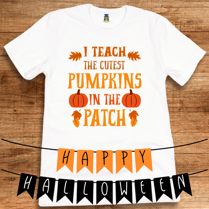 Cutest Pumpkins in the Patch Halloween Teacher Shirt - teachngear