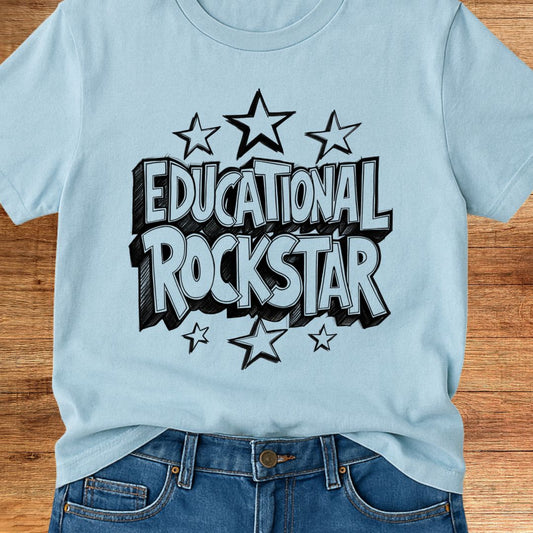 Educational Rockstar Teacher T-Shirt - teachngear