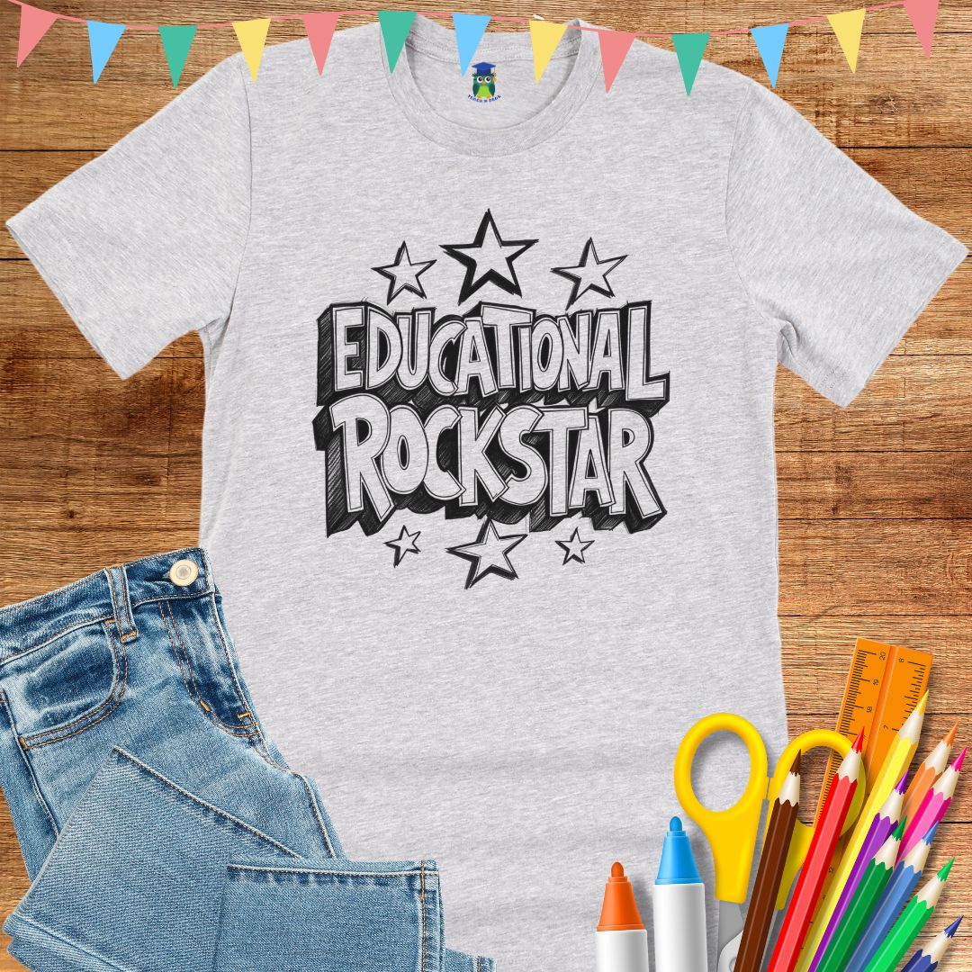 Educational Rockstar Teacher T-Shirt - teachngear