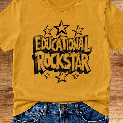 Educational Rockstar Teacher T-Shirt - teachngear