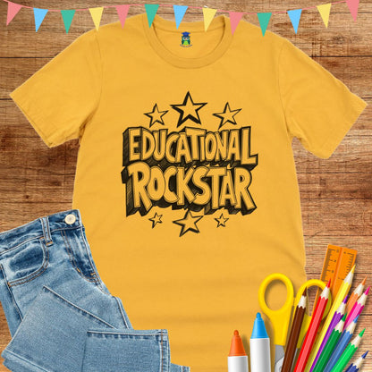 Educational Rockstar Teacher T-Shirt - teachngear