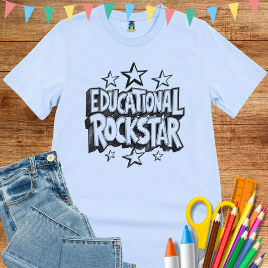 Educational Rockstar Teacher T-Shirt - teachngear