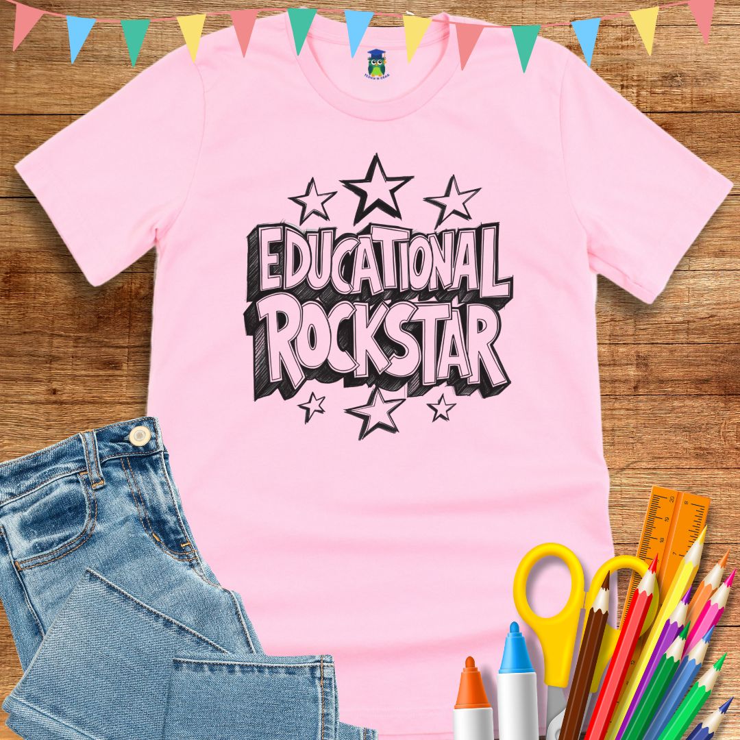 Educational Rockstar Teacher T-Shirt - teachngear