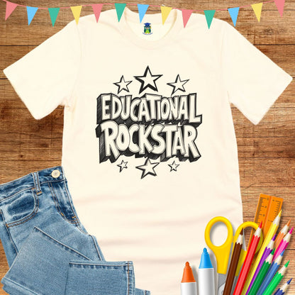 Educational Rockstar Teacher T-Shirt - teachngear