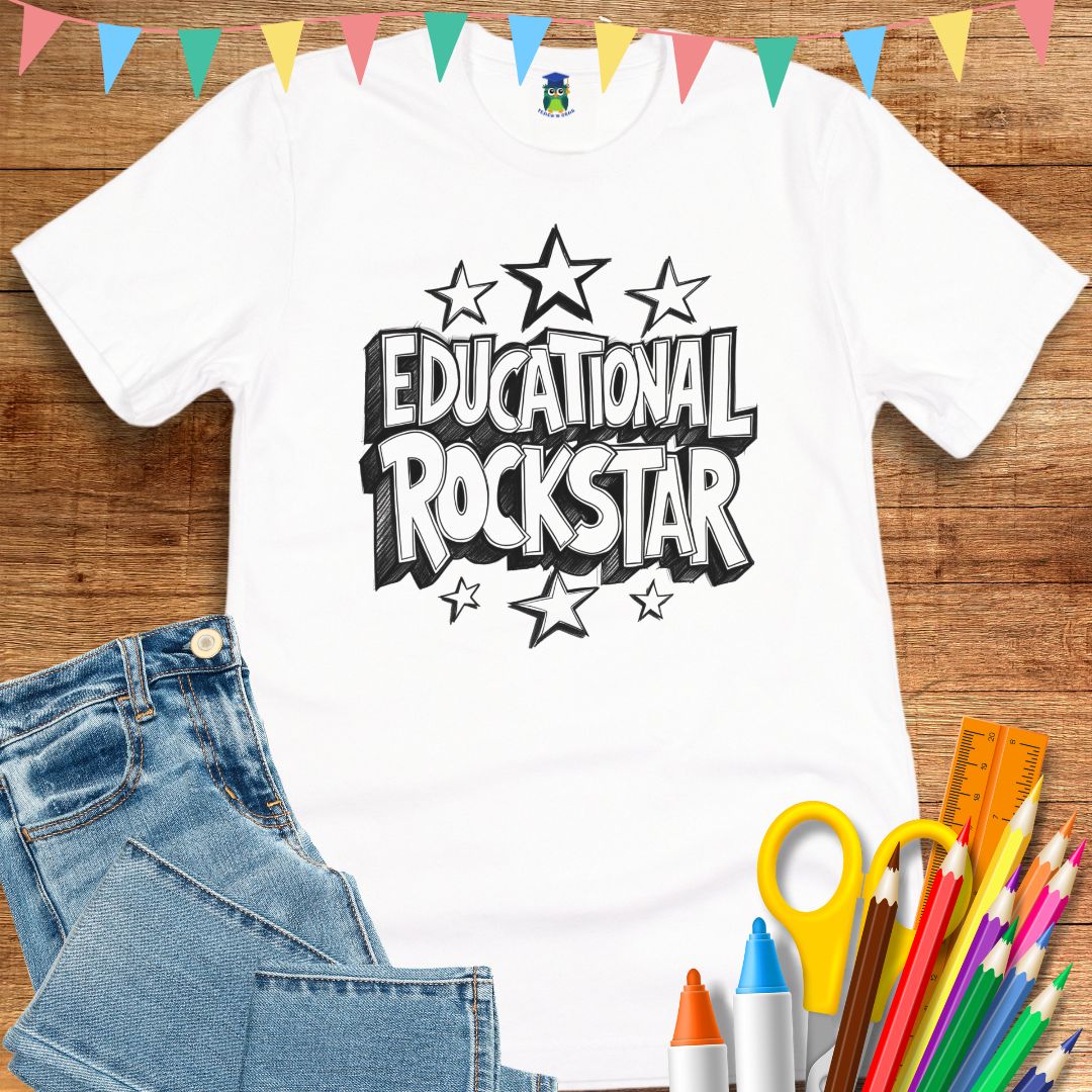 Educational Rockstar Teacher T-Shirt - teachngear