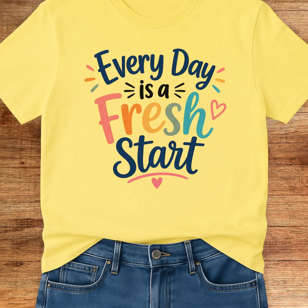 Every Day is a Fresh Start Teacher T-Shirt - teachngear