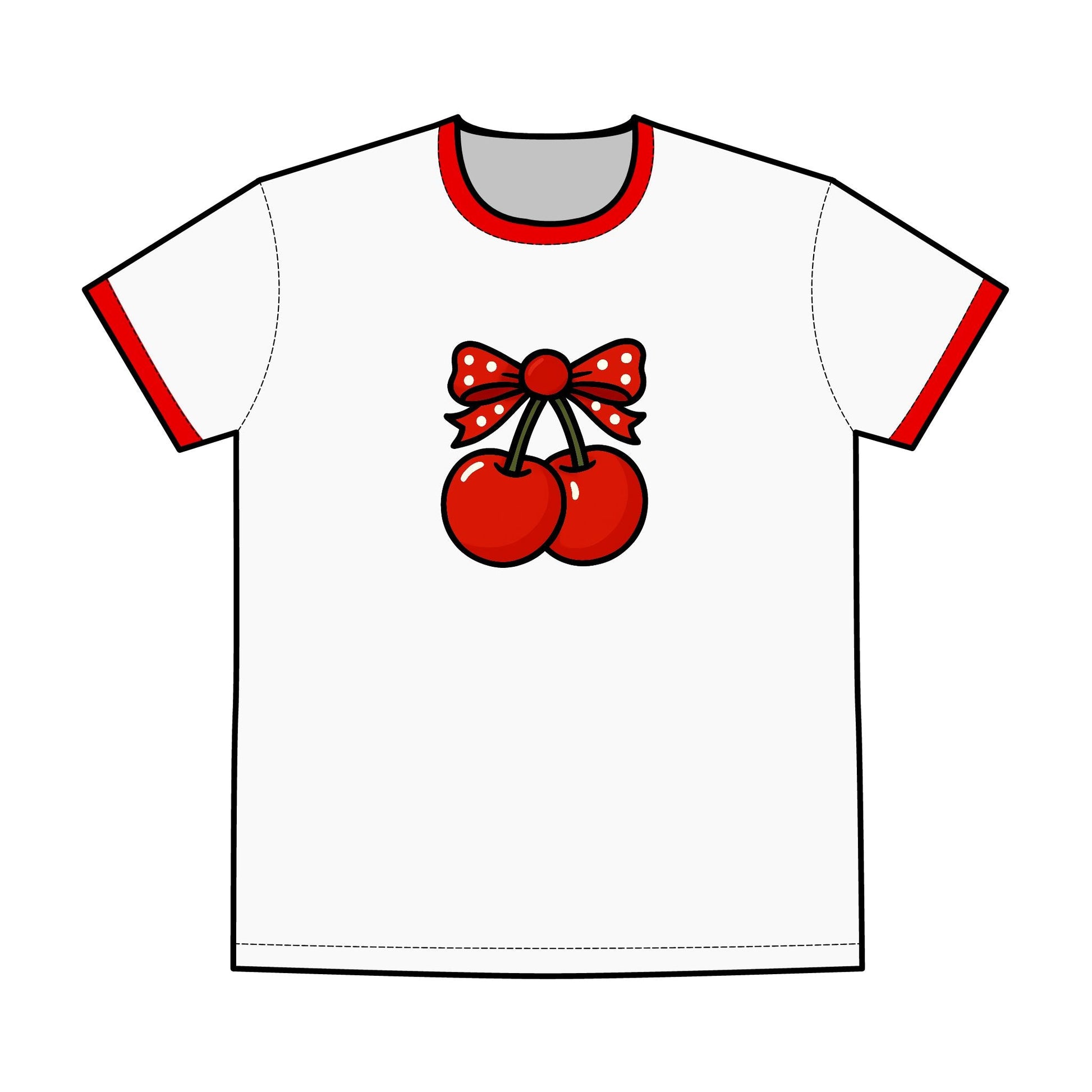 Exclusive Retro Cherry Ringer Teacher Tee - teachngear