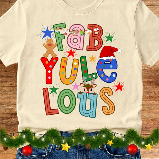 Fab Yule Lous Christmas Teacher T-Shirt - teachngear