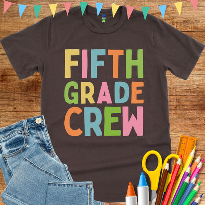 Fifth Grade Crew Teacher T-Shirt - teachngear