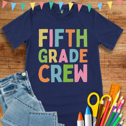 Fifth Grade Crew Teacher T-Shirt - teachngear