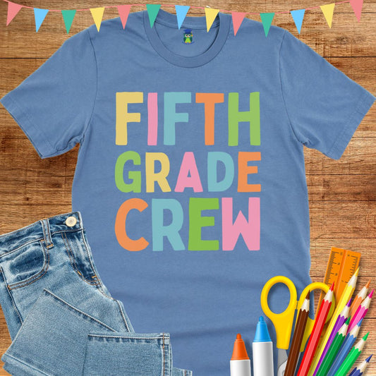 Fifth Grade Crew Teacher T-Shirt - teachngear
