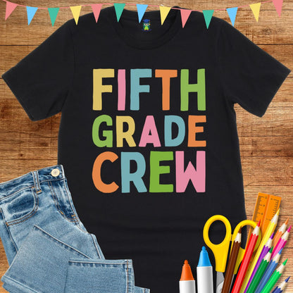 Fifth Grade Crew Teacher T-Shirt - teachngear