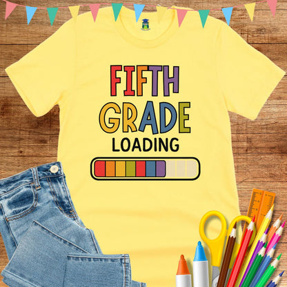 Fifth Grade Loading Teacher T-Shirt - teachngear