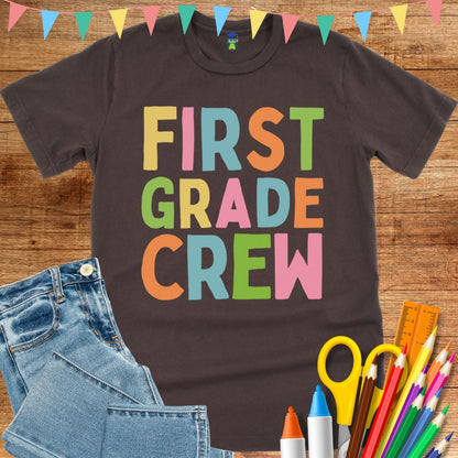 First Grade Crew Teacher T-Shirt - teachngear