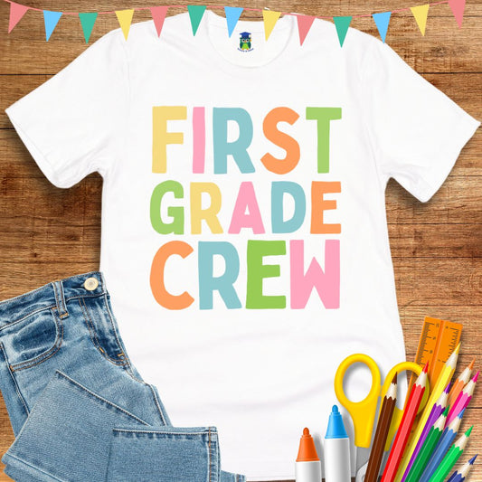 First Grade Crew Teacher T-Shirt - teachngear