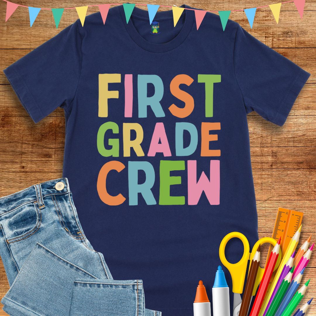 First Grade Crew Teacher T-Shirt - teachngear